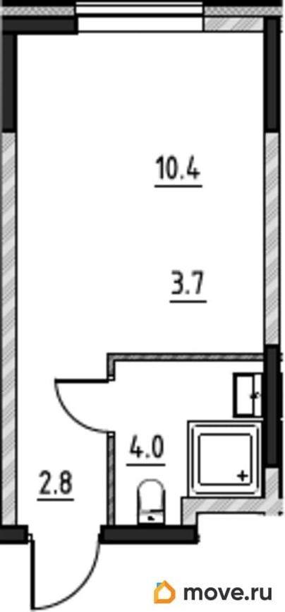 студия, 20.9 м&sup2;