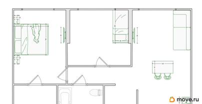 2-комн. квартира, 62 м&sup2;