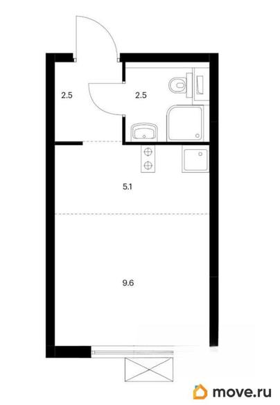 студия, 20 м&sup2;