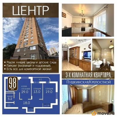 3-комн. квартира, 98 м&sup2;
