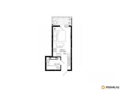 студия, 23.1 м&sup2;