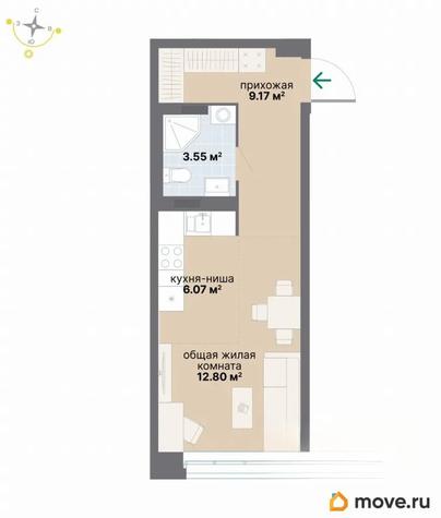 студия, 31.59 м&sup2;
