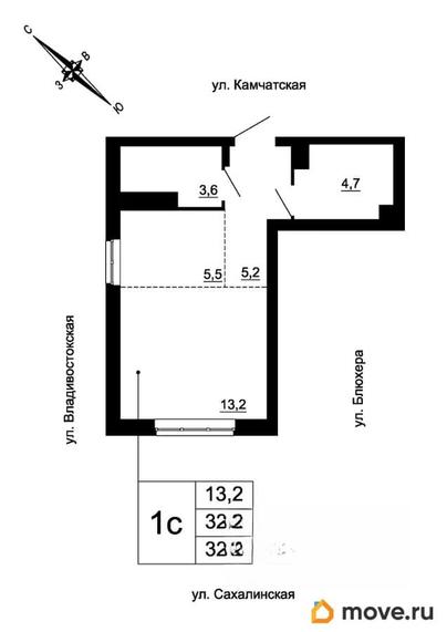 студия, 32.2 м&sup2;