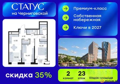2-комн. квартира, 68.52 м&sup2;