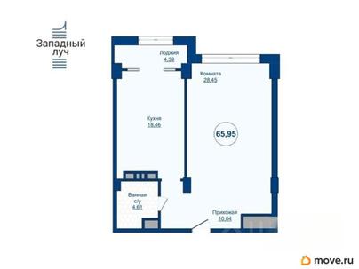 2-комн. квартира, 65.95 м&sup2;