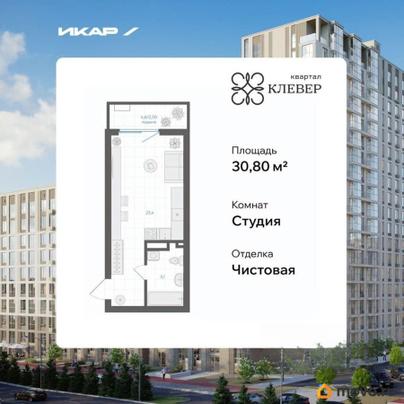 студия, 30.8 м&sup2;