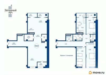 4-комн. квартира, 101.7 м&sup2;