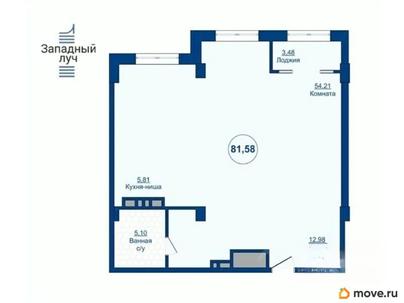 3-комн. квартира, 81.59 м&sup2;