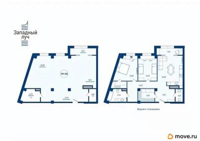 3-комн. квартира, 95.2 м&sup2;