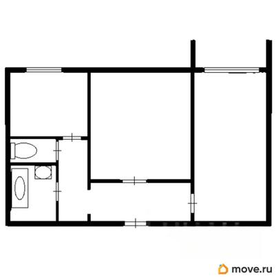 2-комн. квартира, 53 м&sup2;