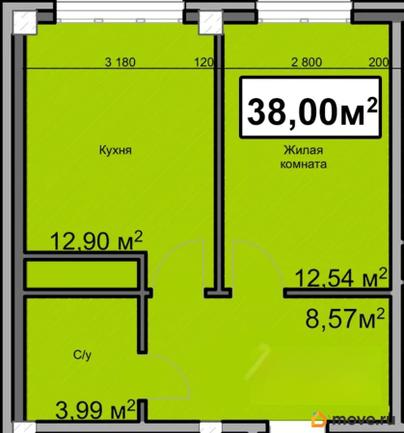 1-комн. квартира, 38 м&sup2;