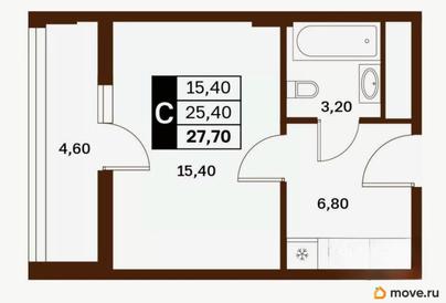 студия, 27.7 м&sup2;