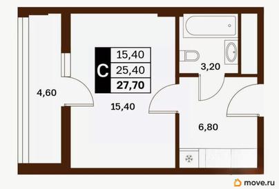 студия, 27.7 м&sup2;