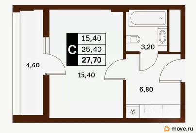 студия, 27.7 м&sup2;