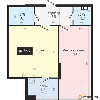 3-комн. квартира, 119.3 м&sup2;