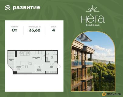 студия, 35.62 м&sup2;