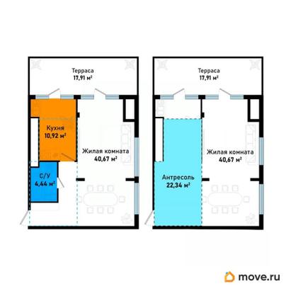 1-комн. квартира, 96.28 м&sup2;