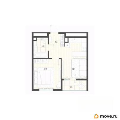 1-комн. квартира, 39 м&sup2;