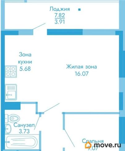 2-комн. квартира, 77.97 м&sup2;