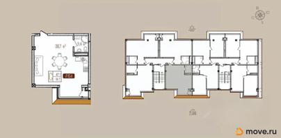 1-комн. апартаменты, 42.1 м&sup2;