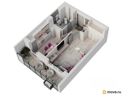 1-комн. квартира, 38.8 м&sup2;