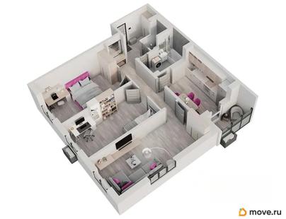 3-комн. квартира, 77.9 м&sup2;