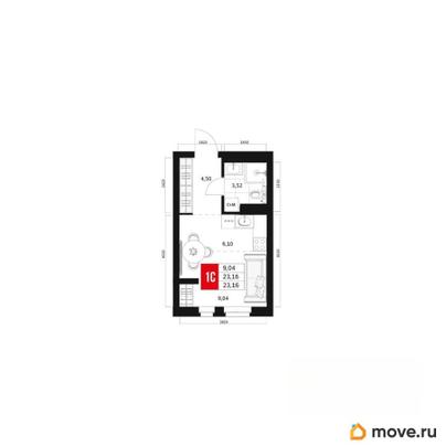 студия, 23.16 м&sup2;