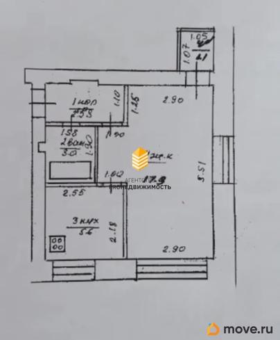 1-комн. квартира, 31 м&sup2;