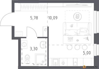студия, 24.2 м&sup2;