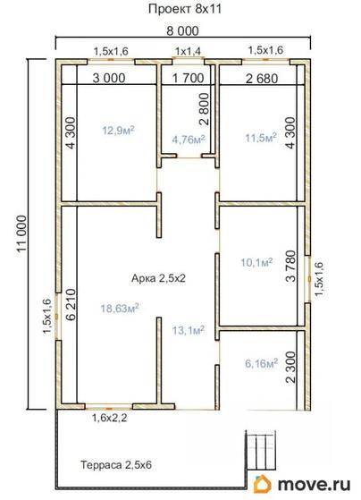 дом, 95 м&sup2;, 7.5 сотки