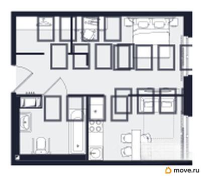 1-комн. апартаменты, 40.48 м&sup2;