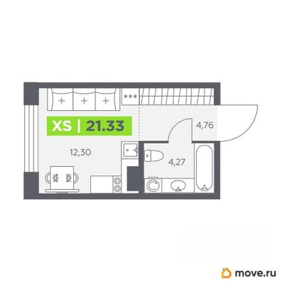 студия, 21.33 м&sup2;