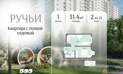 1-комн. квартира, 31.4 м&sup2;
