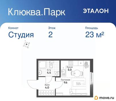 студия, 23 м&sup2;