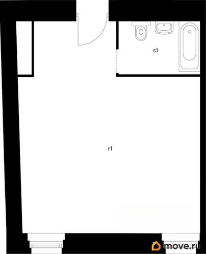 1-комн. апартаменты, 43.76 м&sup2;