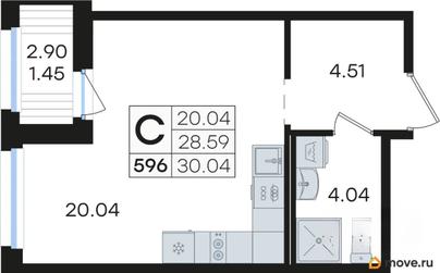 студия, 30.04 м&sup2;