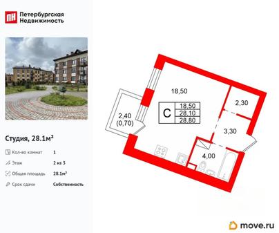 студия, 28.1 м&sup2;