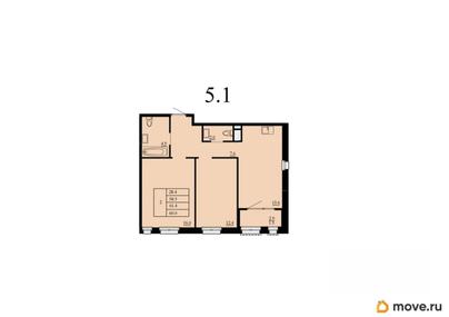 2-комн. квартира, 58.5 м&sup2;