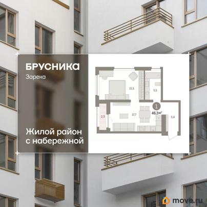 1-комн. квартира, 46.31 м&sup2;
