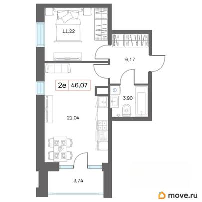 студия, 49.81 м&sup2;