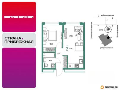 2-комн. квартира, 37.08 м&sup2;