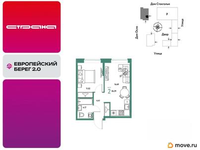 2-комн. квартира, 36.29 м&sup2;