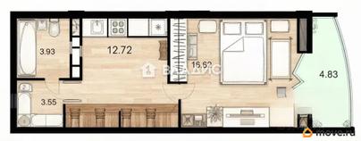 1-комн. квартира, 37 м&sup2;