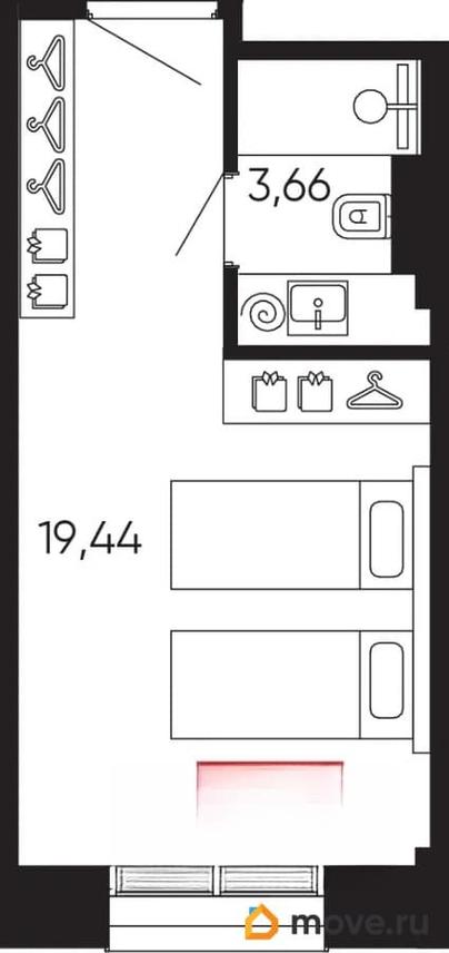 студия, 23.1 м&sup2;