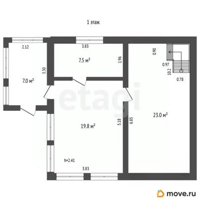 дом, 76 м&sup2;, 15 соток