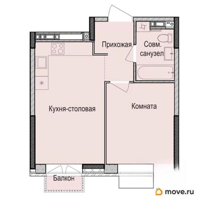 1-комн. квартира, 36.8 м&sup2;
