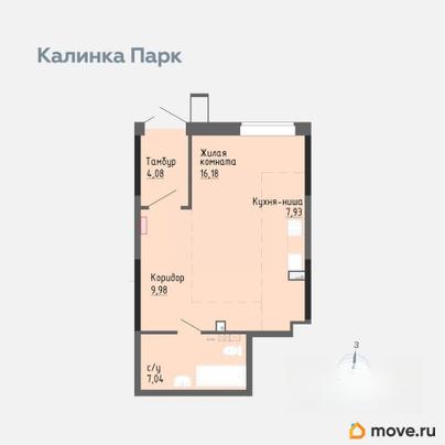 студия, 45.18 м&sup2;