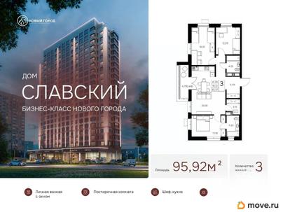 3-комн. квартира, 95.92 м&sup2;