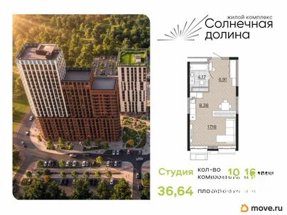 1-комн. квартира, 36.64 м&sup2;