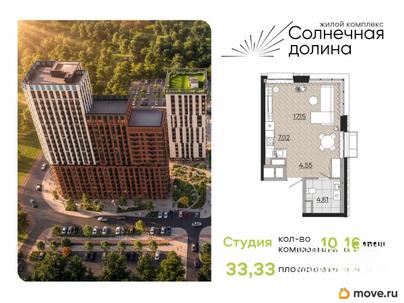 1-комн. квартира, 33.33 м&sup2;